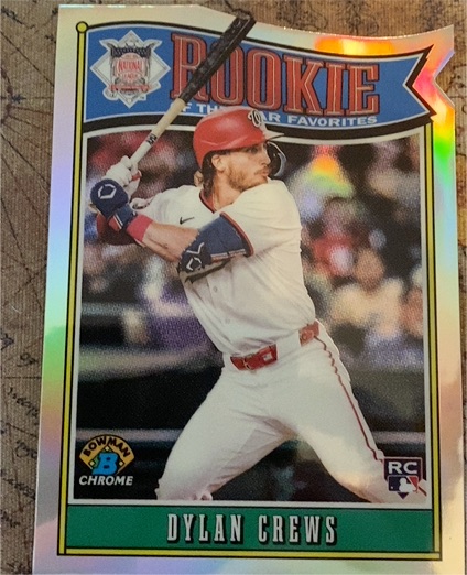 2025 Bowman Chrome #ROY-1 Dylan Crews Rookie of the Year Favorites — front