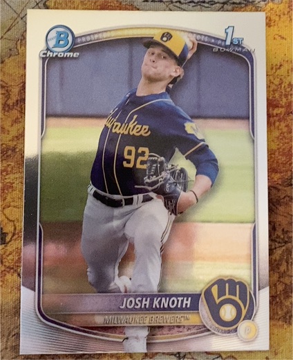 2025 Bowman Chrome #BCP-136 Josh Knoth — front