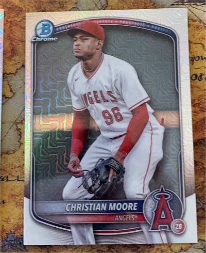 2025 Bowman Chrome #BCP-107 Christian Moore — front