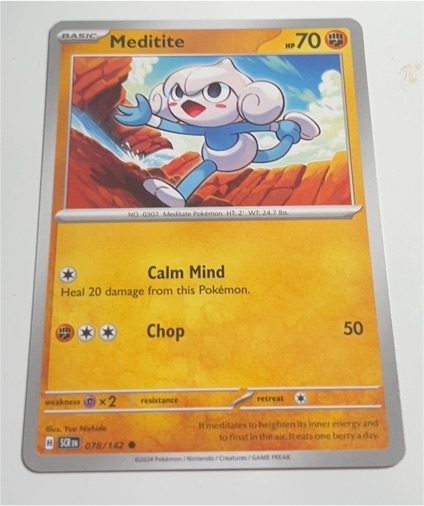2024 Pokémon Stellar Crown #078 Meditite — front