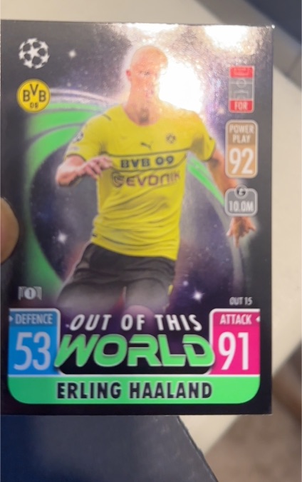 2021-22 Topps Match Attax Out of this World #OUT 15 Erling Haaland — front
