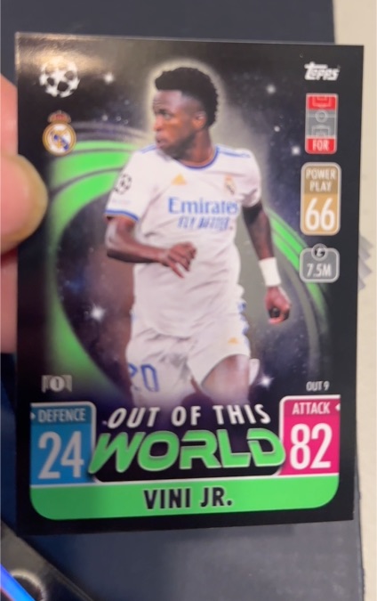 2021-22 Topps Match Attax Out of This World #OUT-9 Vinicius Junior — front