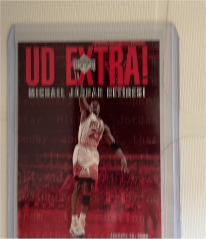 1998 Upper Deck #UDX Michael Jordan Retires — front