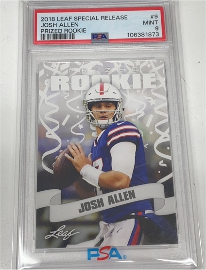 2018 Leaf Special Release #9 Josh Allen Prized Rookie — front