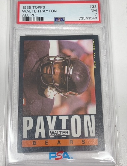 1985 Topps #33 Walter Payton — front