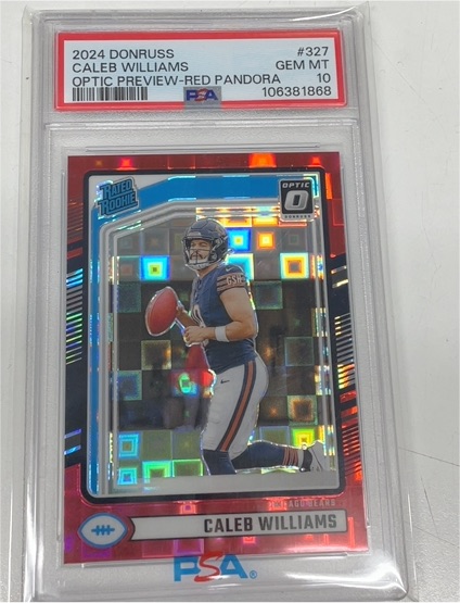 2024 Donruss Optic Preview Red Pandora #327 Caleb Williams — front