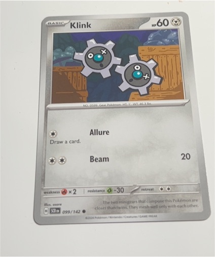 2024 Pokémon SV07: Stellar Crown #099 Klink — front