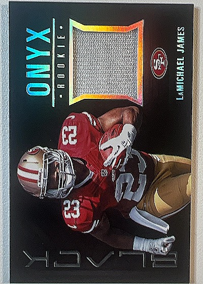 2012 Panini Black Onyx #19 LaMichael James Rookie Jersey — front