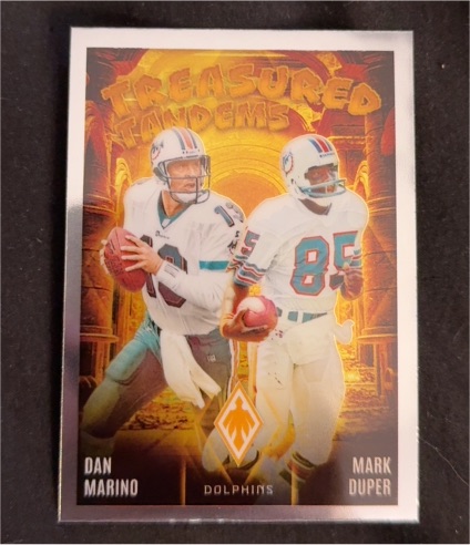 2024 Panini Phoenix #TT-MIA Dan Marino / Mark Duper Treasured Tandems — front