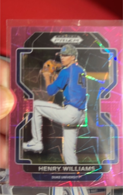 2022 Panini Prizm Draft Picks Pink Velocity #PDP91 Henry Williams — front