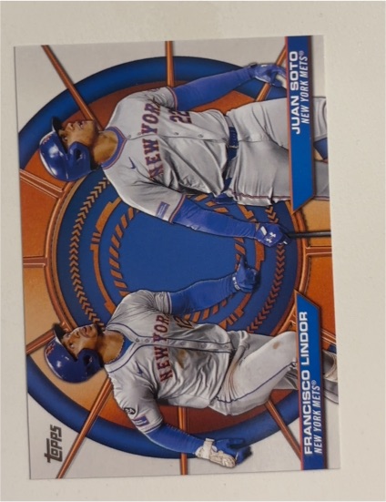 2025 Topps Series 2 #DD-3 Francisco Lindor / Juan Soto Dynamic Duos New York Mets — front