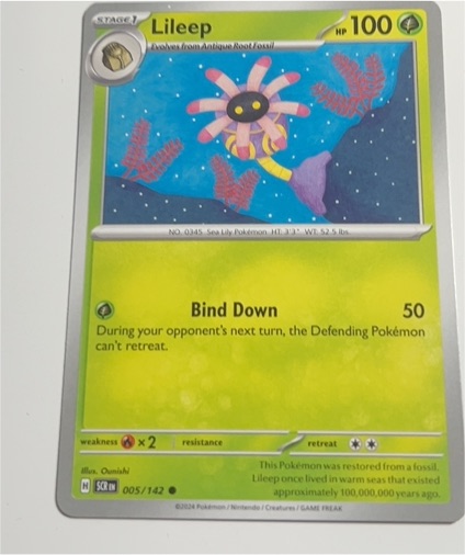 2024 Pokémon Stellar Crown #005 Lileep — front