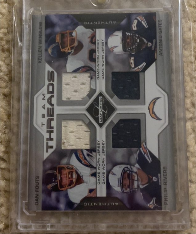 2007 Leaf Limited Team Threads Quads #TQ-4 Fouts, Rivers, Gates, Winslow — front