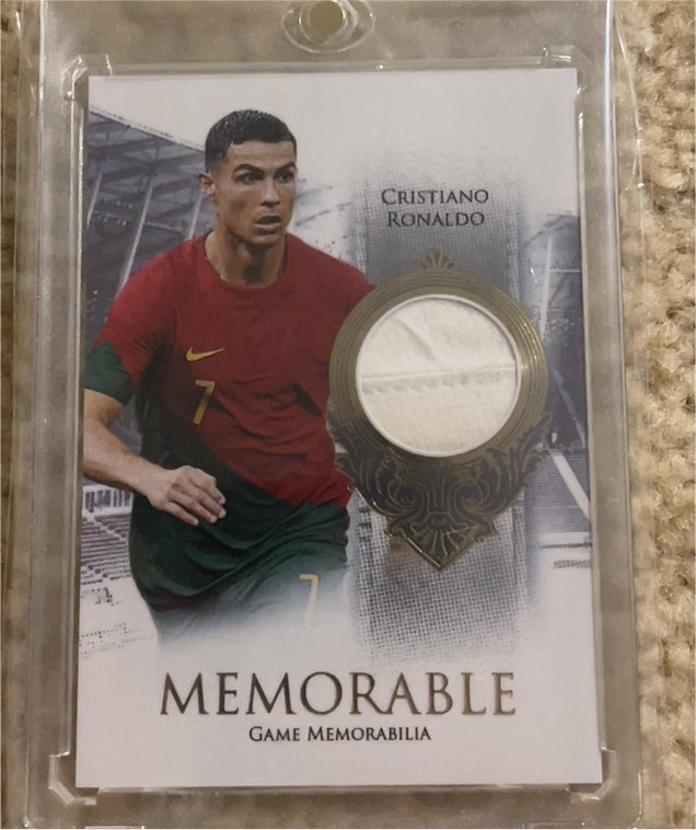 2024 Futera Unique Cristiano Ronaldo Memorable Game Memorabilia — front