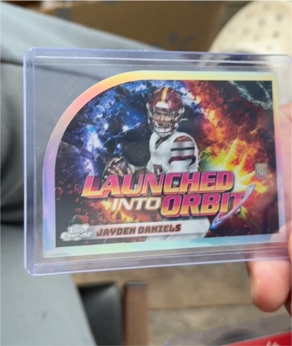 2024 Topps Chrome Cosmic #LIO-10 Jayden Daniels Launched Into Orbit — front