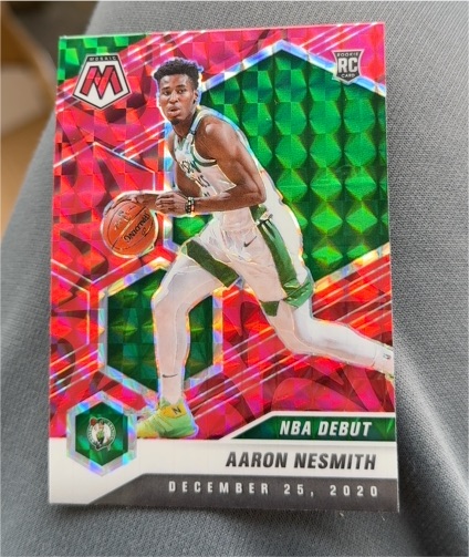 2020-21 Panini Mosaic #279 Aaron Nesmith NBA Debut Rookie Card — front
