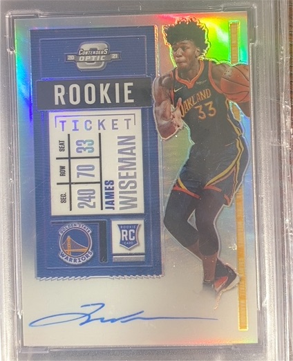 2020-21 Panini Contenders Optic Rookie Ticket #RC James Wiseman — front