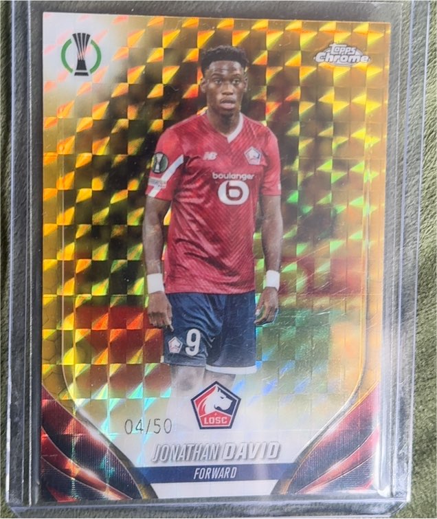 2023-24 Topps Chrome UEFA Club Competitions #117 Jonathan David — front