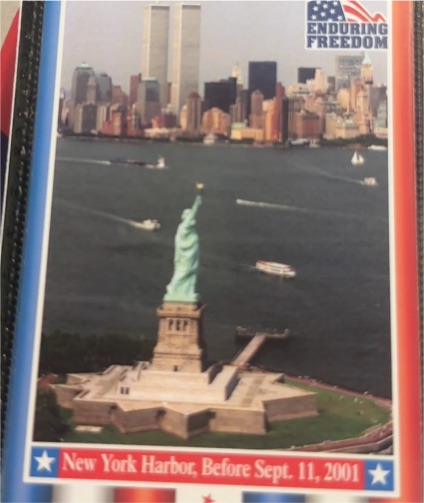 2001 Topps Enduring Freedom #2 New York Harbor Before Sept 11 2001 — front