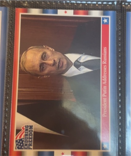 2001 Topps Enduring Freedom #17 Vladimir Putin — front