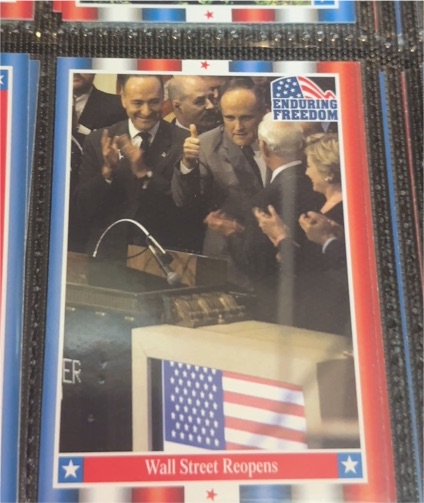 2001 Topps Enduring Freedom #24 Wall Street Reopens — front