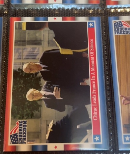 2001 Topps Enduring Freedom #14 Chirac Leads France In A Moment Of Silence — front