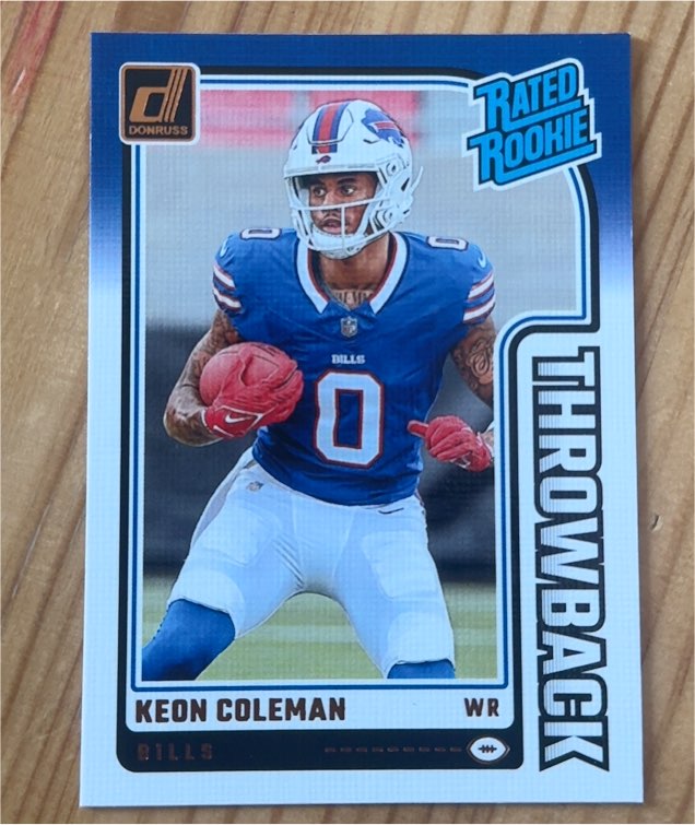 2024 Panini Donruss #42 Keon Coleman Rated Rookie Throwback — front