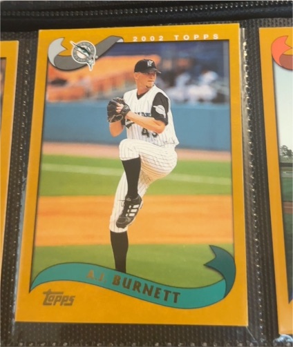 2002 Topps #546 A.J. Burnett — front