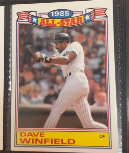 1986 Topps #8 Dave Winfield — front