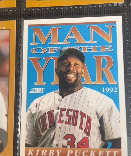 1993 Score #550 Kirby Puckett Man Of The Year Minnesota Twins — front
