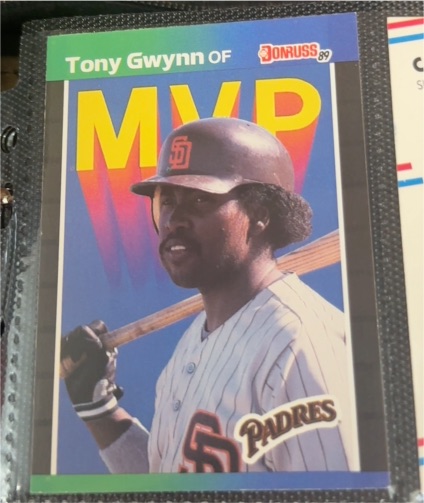 1989 Donruss #BC-20 Tony Gwynn MVP San Diego Padres — front