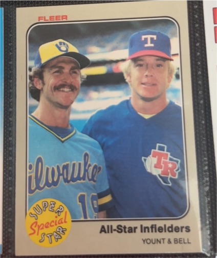 1983 Fleer #632 All-Star Infielders Robin Yount & Buddy Bell — front