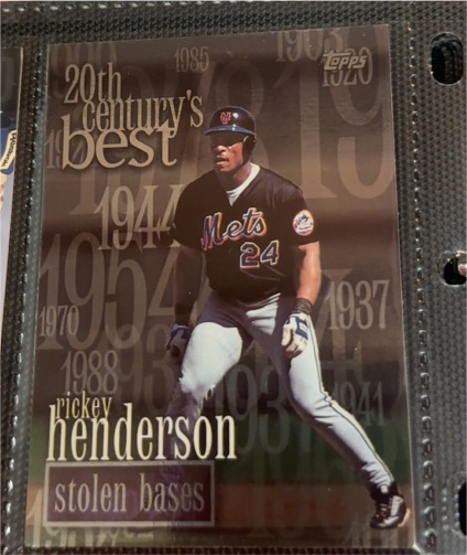 2000 Topps #233 Rickey Henderson 20th Century's Best Stolen Bases — front