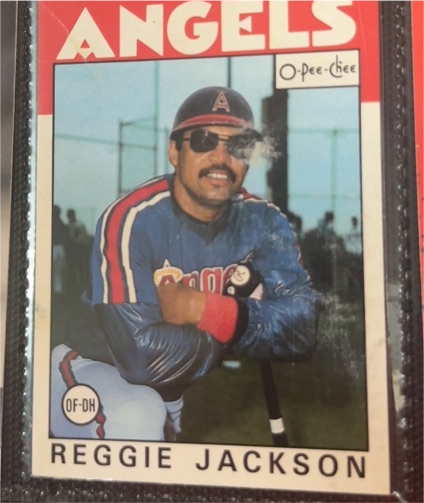 1986 O-Pee-Chee #I Reggie Jackson — front