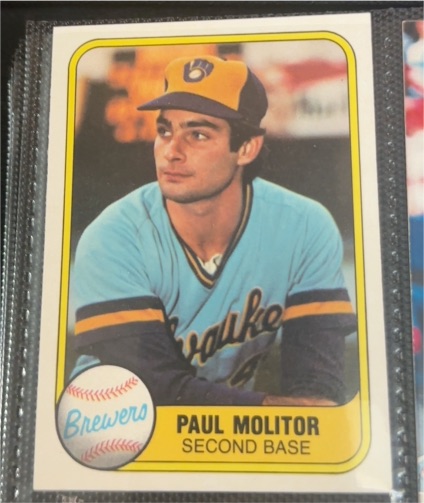 1981 Fleer #515 Paul Molitor — front