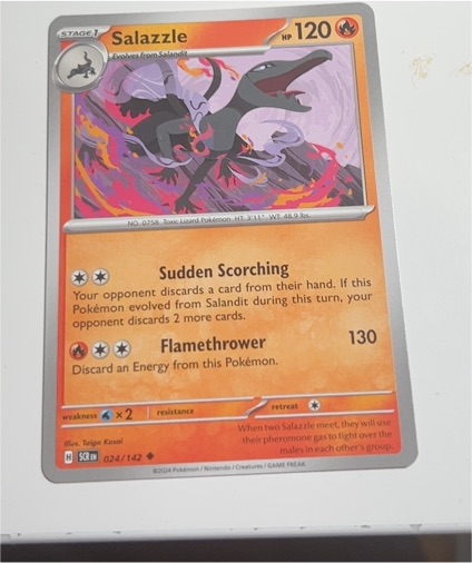 2024 Pokémon Scarlet & Violet Stellar Crown #024 Salazzle — front