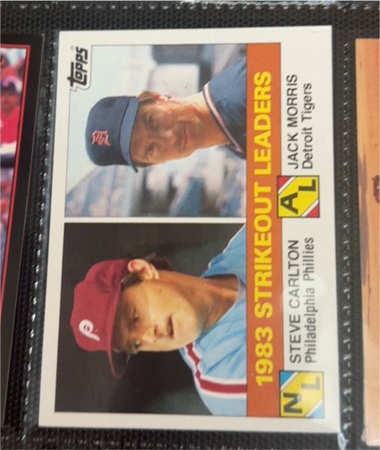 1984 Topps #136 1983 Strikeout Leaders Steve Carlton Jack Morris — front
