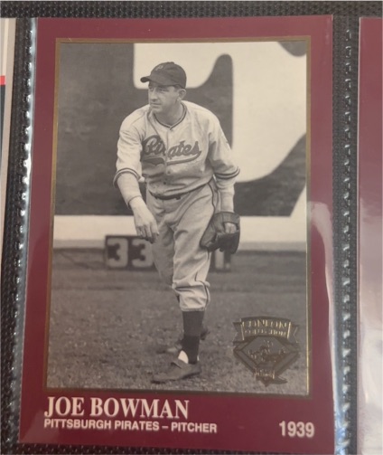 1939 The Sporting News Conlon Collection # Joe Bowman — front