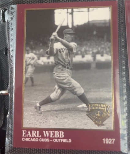 1994 The Sporting News Conlon Collection #1927 Earl Webb — front