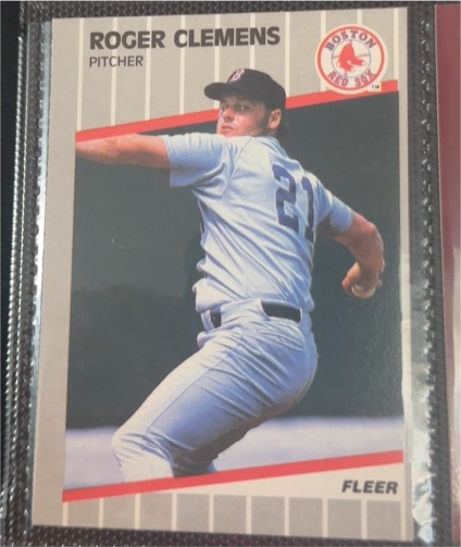 1989 Fleer #85 Roger Clemens Boston Red Sox — front