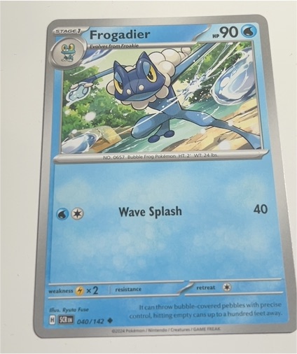 2024 Pokémon Scarlet & Violet Stellar Crown #040 Frogadier — front