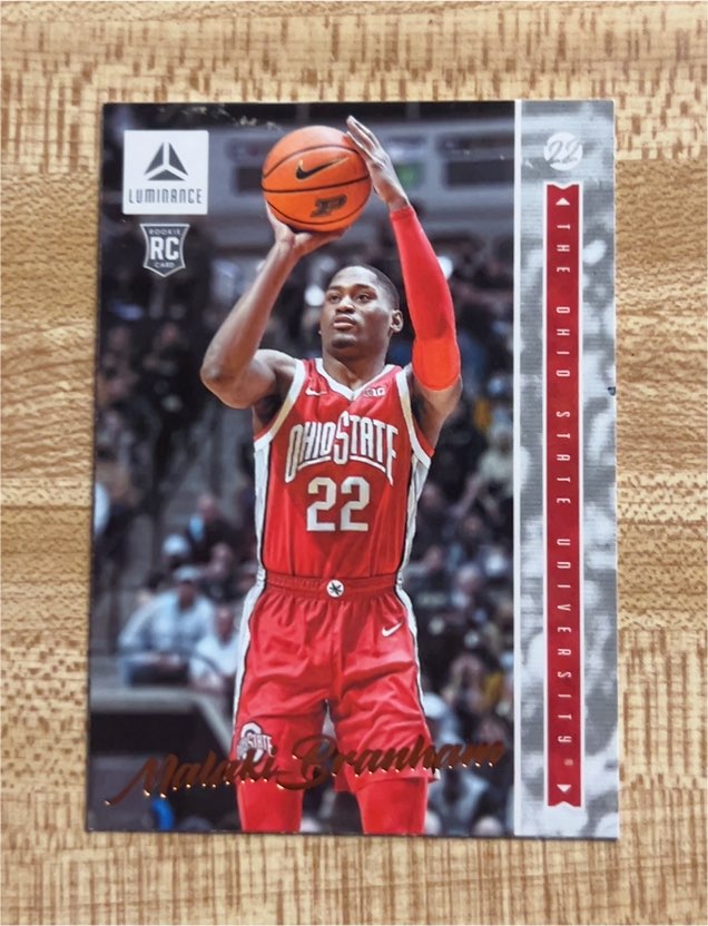 2022 Panini Chronicles Luminance Draft Picks #18 Malaki Branham — front