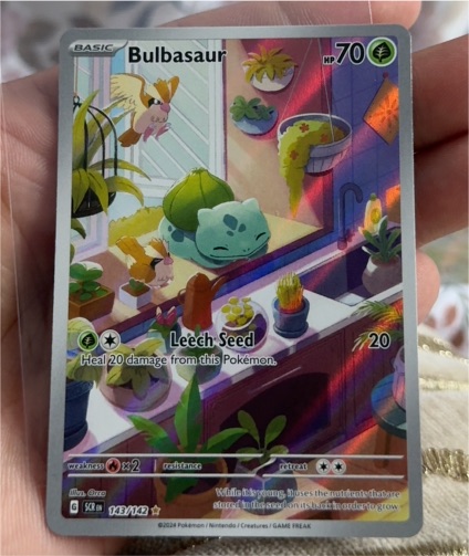 2024 Pokémon TCG Stellar Crown #143/142 Bulbasaur Illustration Rare — front