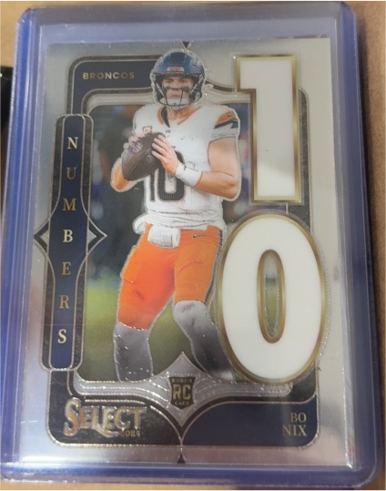 2024 Panini Select #6 Bo Nix Numbers Insert Rookie — front