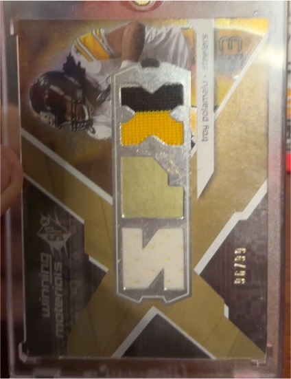 2008 Upper Deck SPx Winning Materials WM-TP Troy Polamalu — front