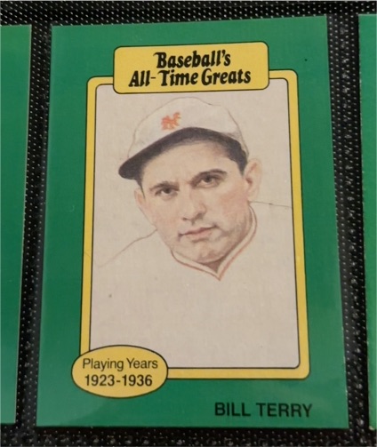 1987 Hygrade All-Time Greats #NNO Bill Terry — front