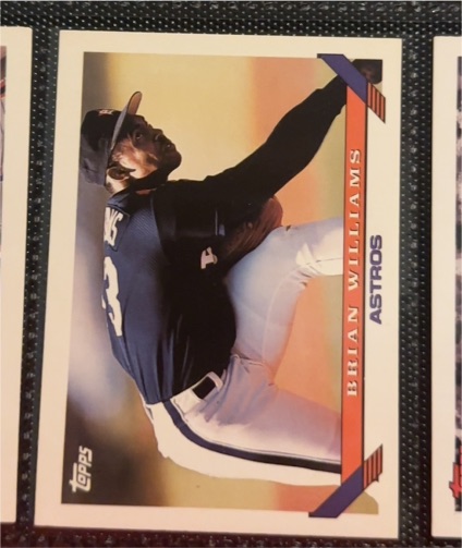 1993 Topps #614 Brian Williams Houston Astros — front