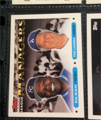 1993 Topps #507 Hal McRae / Tom Lasorda — front