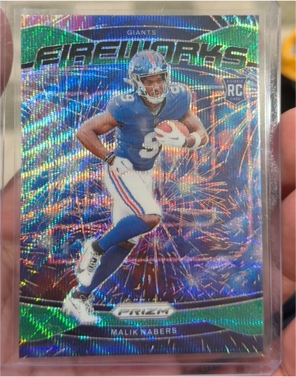 2024 Panini Prizm #21 Malik Nabers Fireworks — front