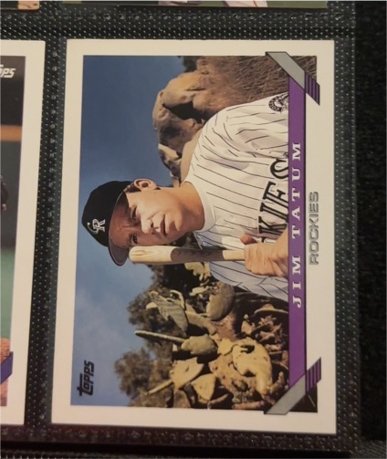 1993 Topps #691 Jim Tatum Colorado Rockies Rookie Baseball Card — front